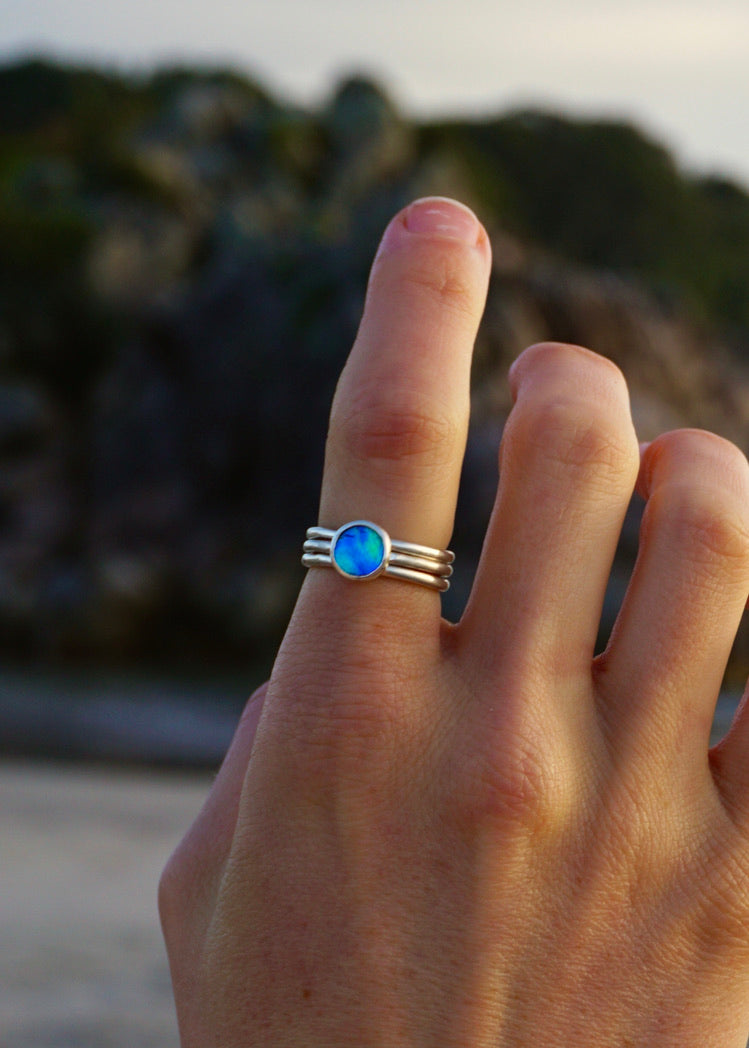 Pāua People Stacker Ring Set - M