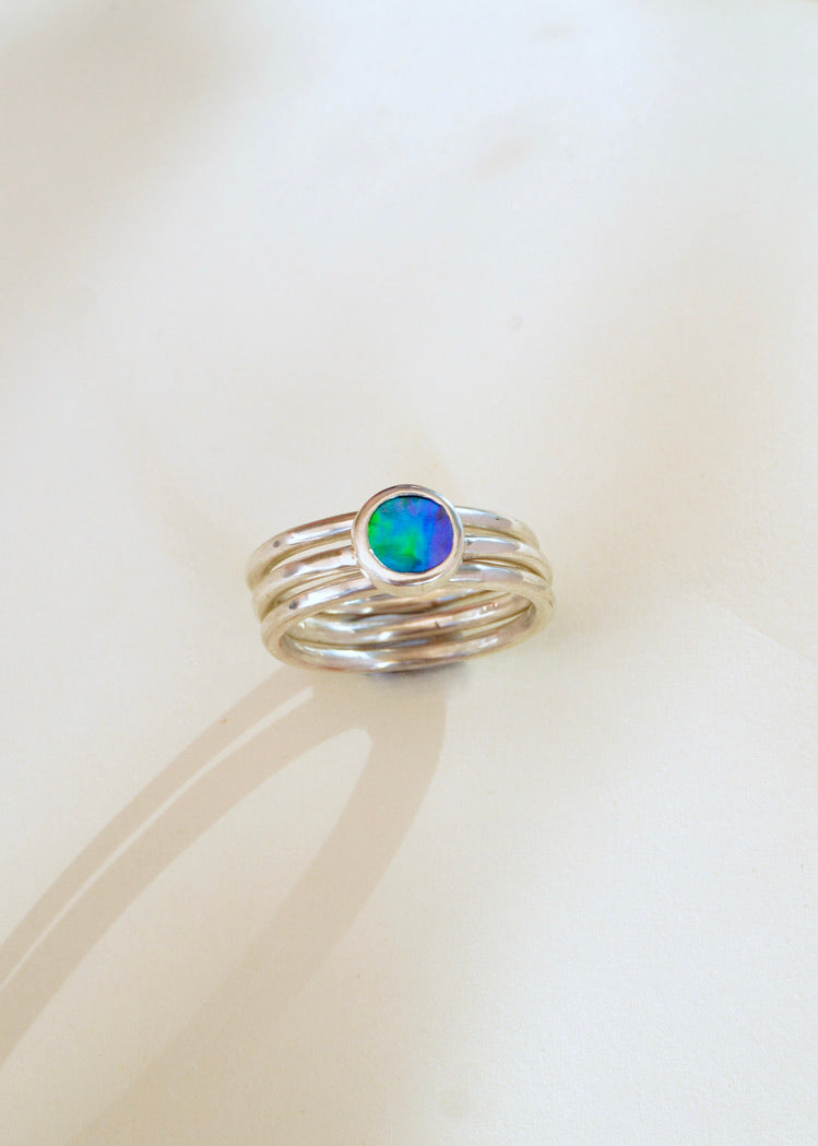 Pāua Stacker Ring Set