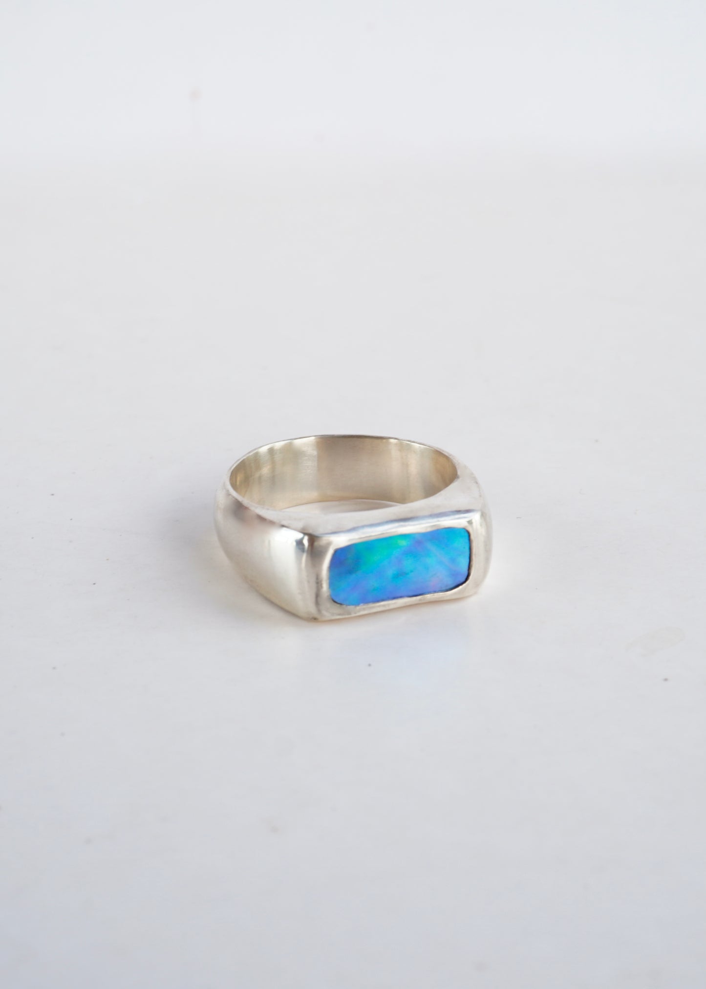 Pāua Signet Ring