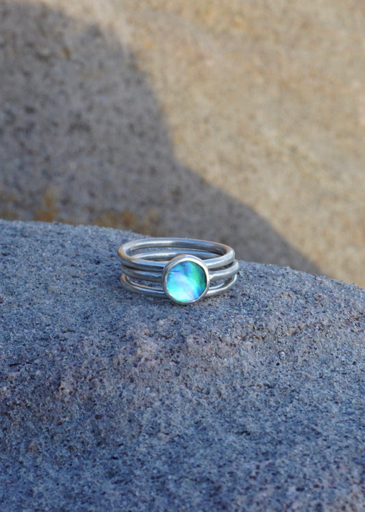 Pāua People Stacker Ring Set - M